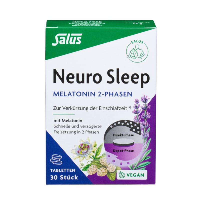 Salus® Neuro Sleep Melatonin 2-Phasen Tabletten 30 Tbl - Produktbild
