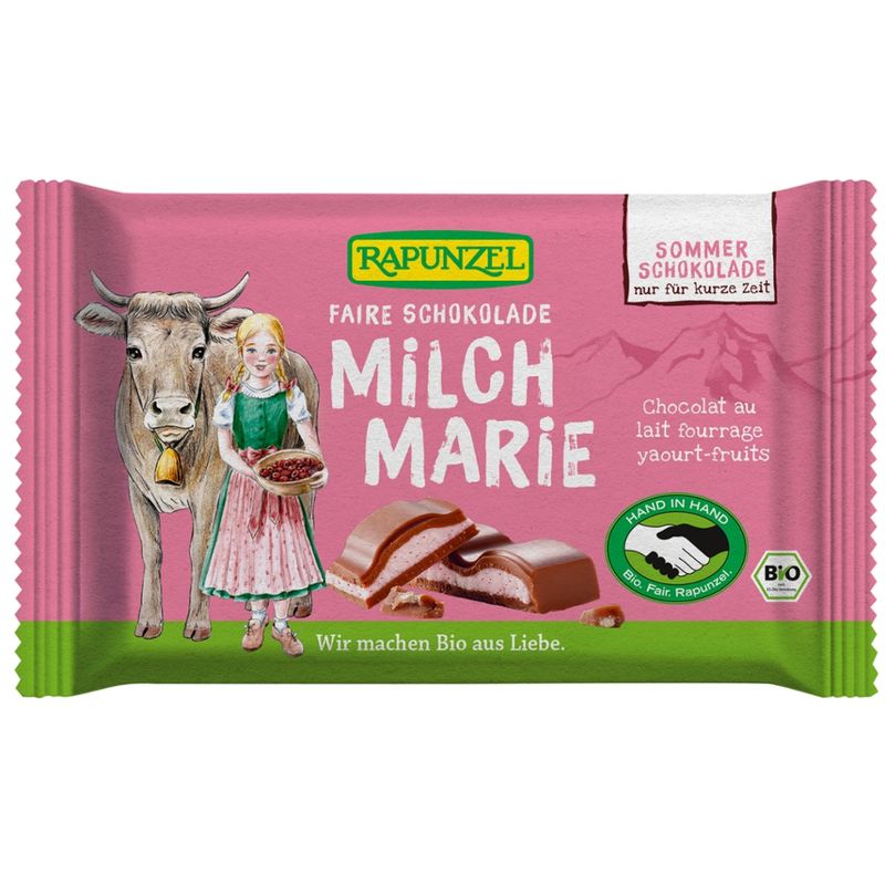 Rapunzel Milch Marie Schokolade mit rote Beeren-Joghurt-Füllung HIH - Produktbild