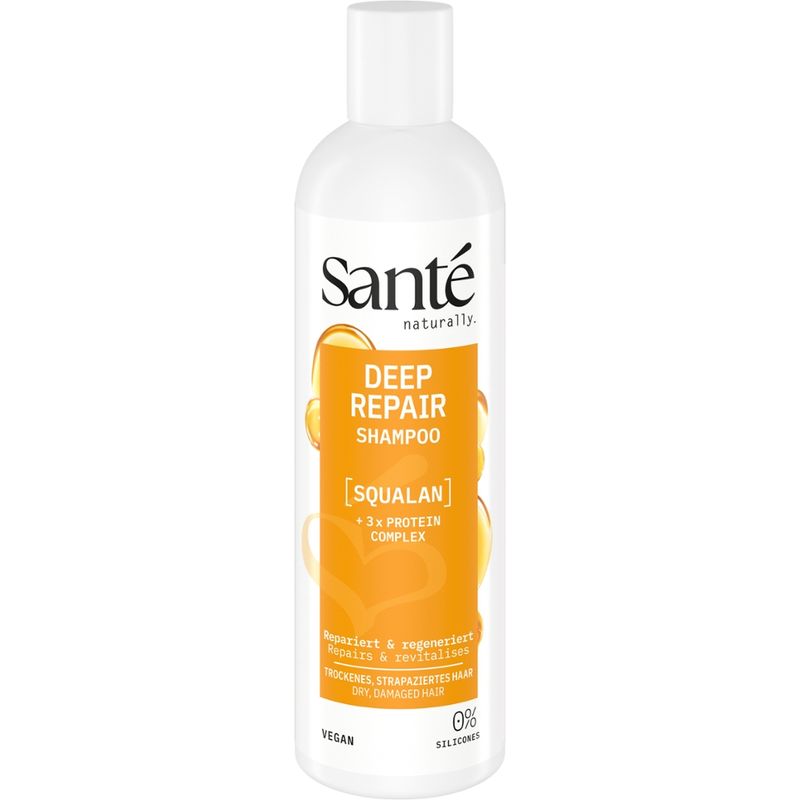 Sante Santé DEEP REPAIR Shampoo Squalan + 3-Fach Protein Komplex 250ml - Produktbild