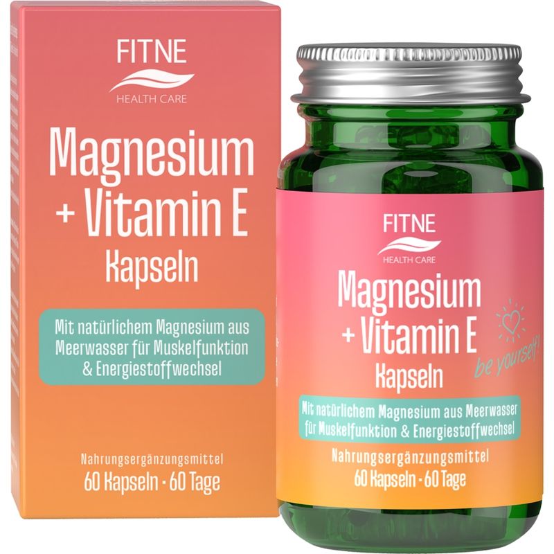 Fitne Magnesium + Vitamin E Kapseln, 60 Kps. á 667 mg - Produktbild