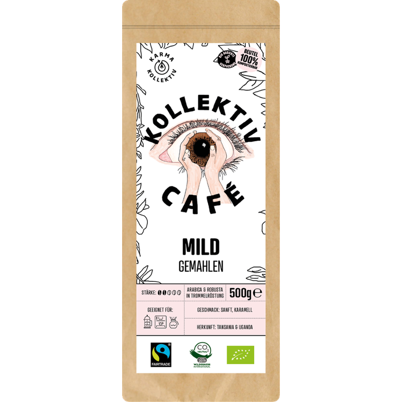 KollektivCafé KollektivCafé Mild, Gemahlener Bio-Röstkaffee - Produktbild