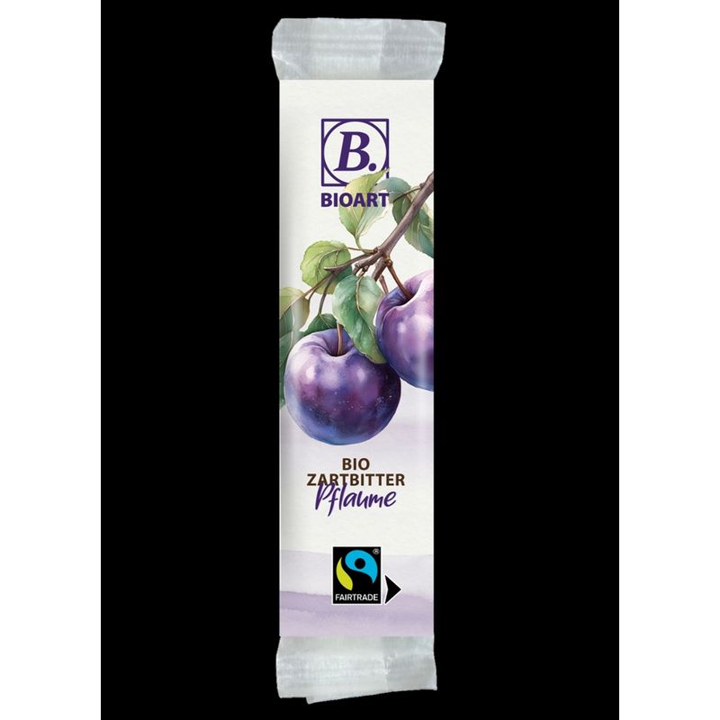 BioArt AG B. Schoko-Riegel Zartbitter Pflaume 30g bio, FT-Cert. - Produktbild