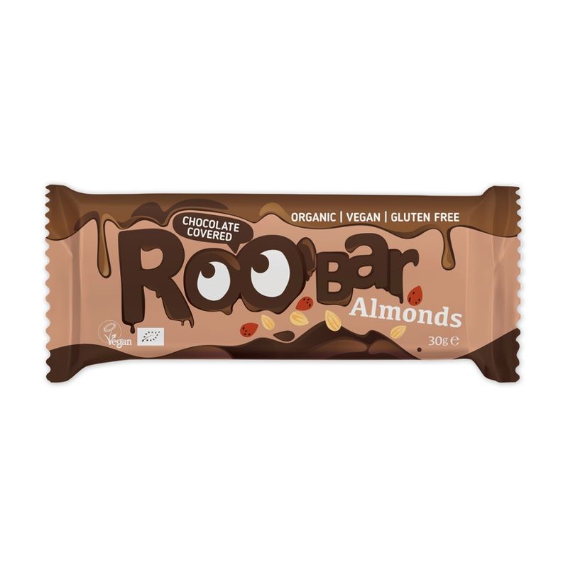 Roobar Roobar Mandel mit Schokoladenüberzug, 30g, glutenfrei - Produktbild