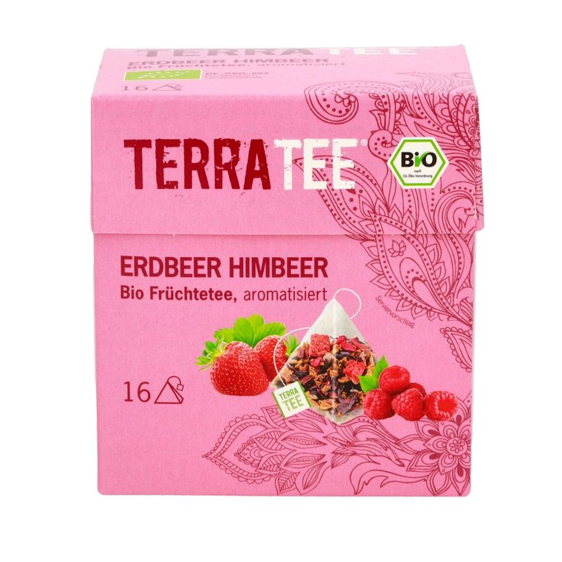 TERRATEE® Terra Tee Bio Früchtetee Erdbeer Himbeer - Produktbild