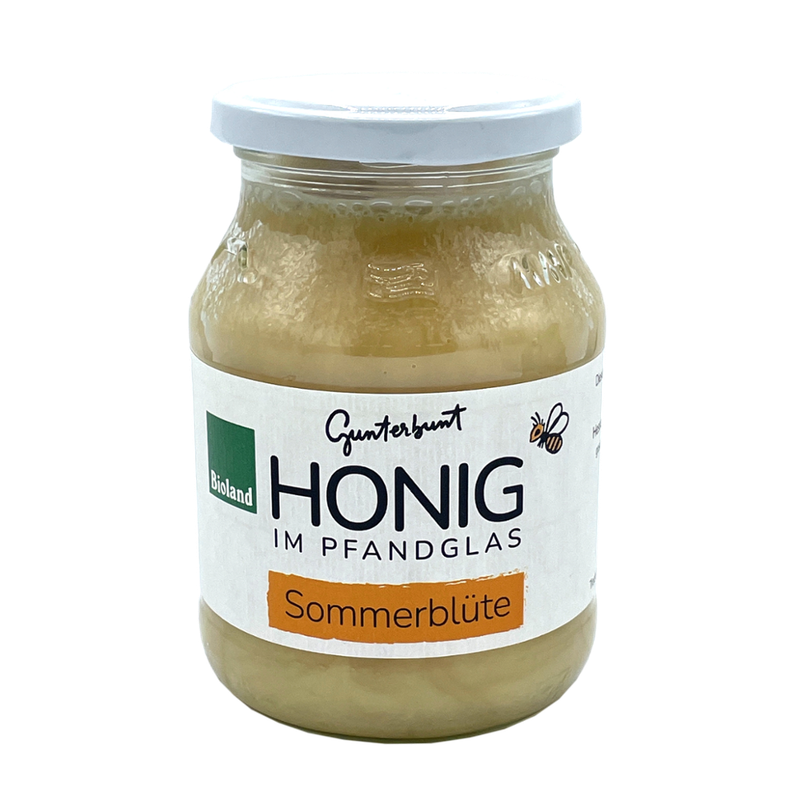 Imkerei Gunterbunt Bio Honig im Pfandglas Sommerblüte, 700g - Produktbild