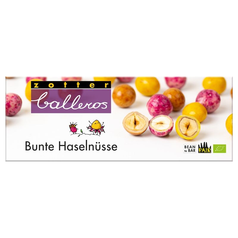 Zotter Schokolade Balleros "Bunte Haselnüsse" - Produktbild