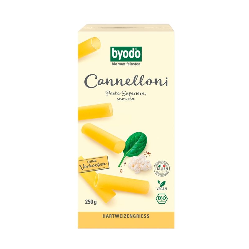 Byodo Pasta Superiore Cannelloni, semolina 250g - Produktbild