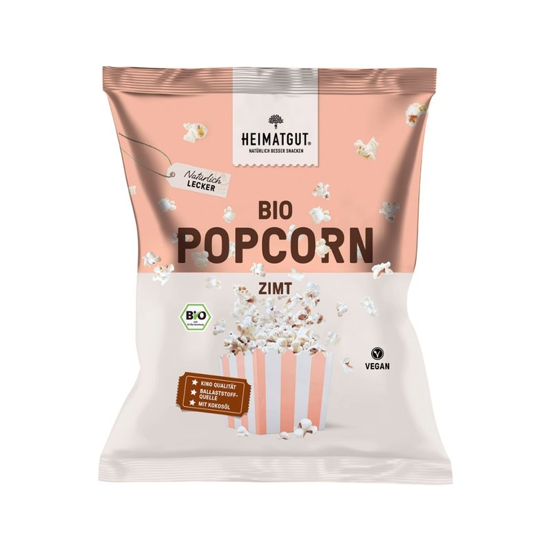 Heimatgut Bio Popcorn Zimt, 90g - Produktbild