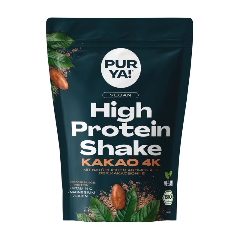 PURYA! High Protein Shake, Kakao 4K, BIO, 300g - Produktbild