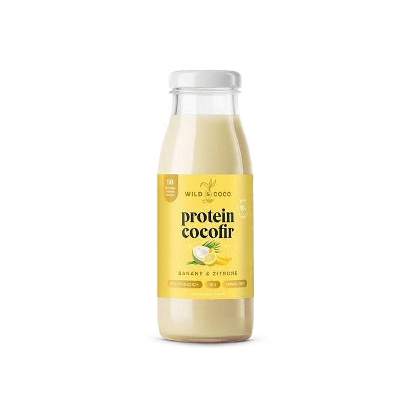 Wild & Coco WILD&COCO Protein Cocofir Banana & Lemon, plant based, organic - Produktbild