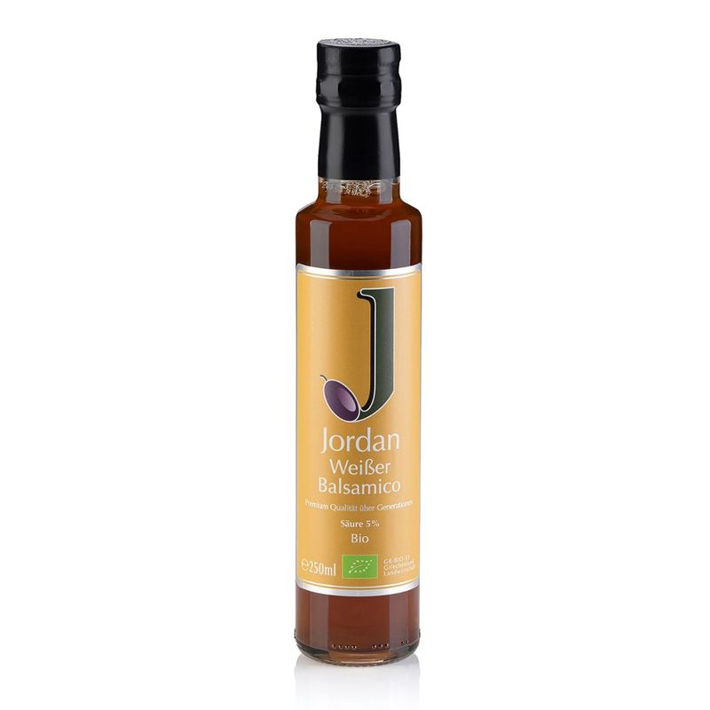 Jordan Olivenöl Jordan Bio-Weißer Balsamico - Flasche 0,25 Liter / GR-BIO-01 - Produktbild