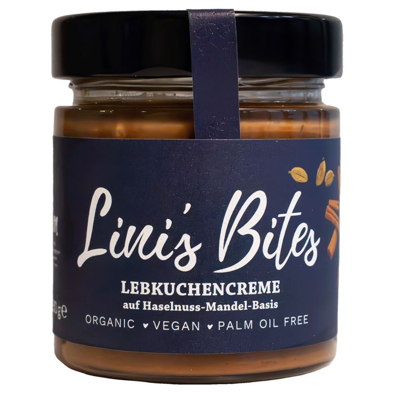 Lini's Bites Bio Lebkuchencreme auf Haselnuss-Erdmandel-Basis - Produktbild