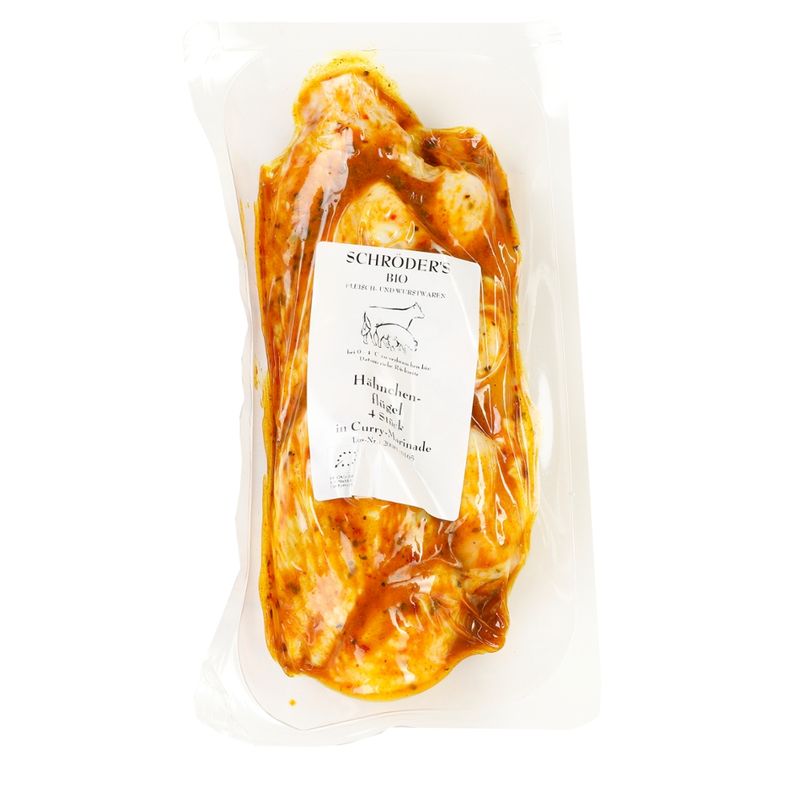 Schröder's Bio Fleisch- und Wurstwaren Hähnchenflügel Curry ca. 300 g - Produktbild