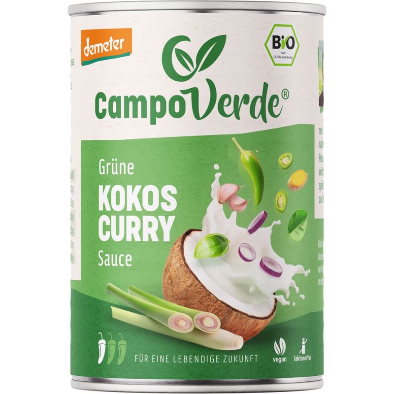 Campo Verde CV demeter Grüne Kokos-Curry-Sauce 400ml - Produktbild