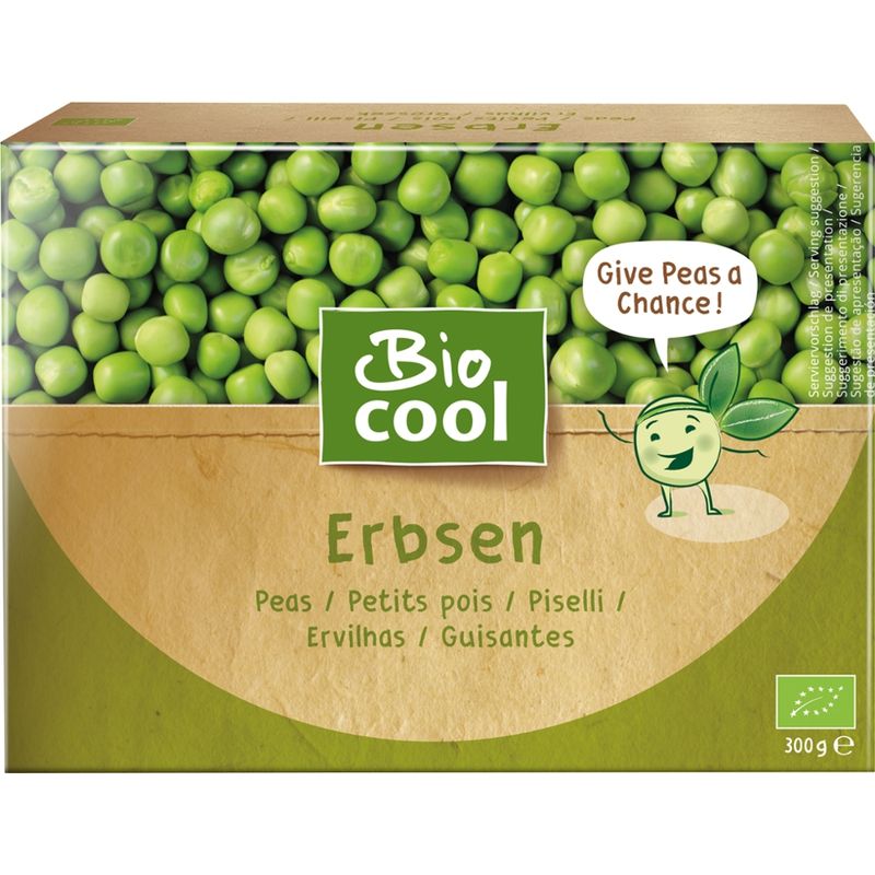BioCool Bio Erbsen, tiefgefroren, 300 g - Produktbild