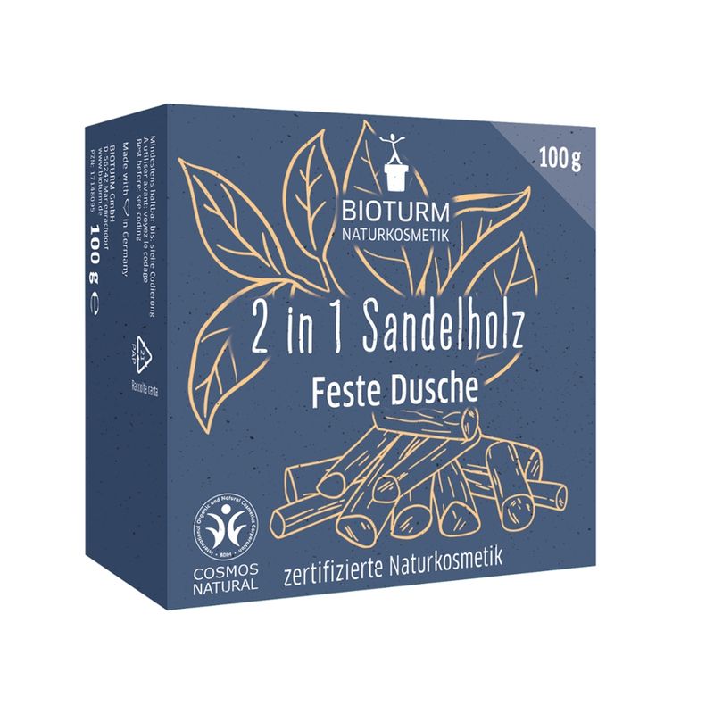 BIOTURM Feste Dusche 2 in 1 Sandelholz - Produktbild
