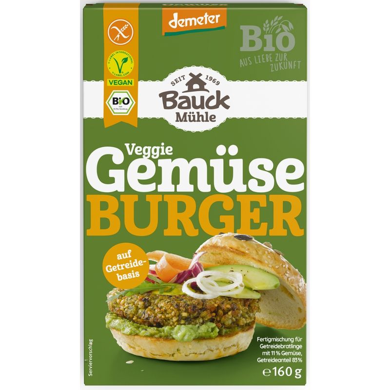 Bauck Mühle Gemüseburger Demeter glutenfrei - Produktbild