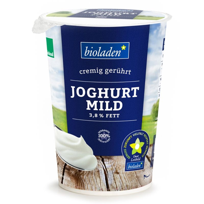 bioladen Joghurt Natur mild im Becher, 3,8 % Fett - Produktbild
