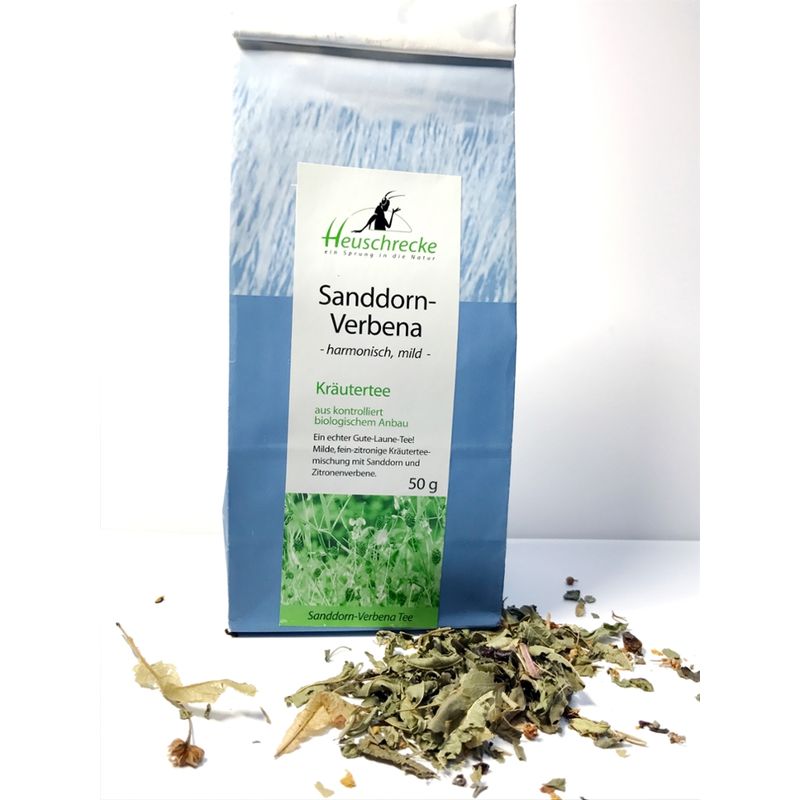 Heuschrecke Sanddorn- Verbena, Kräutertee, kbA - Produktbild