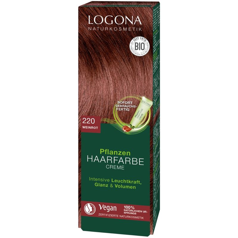 Logona Pflanzen Haarfarbe Creme 220 weinrot - Produktbild