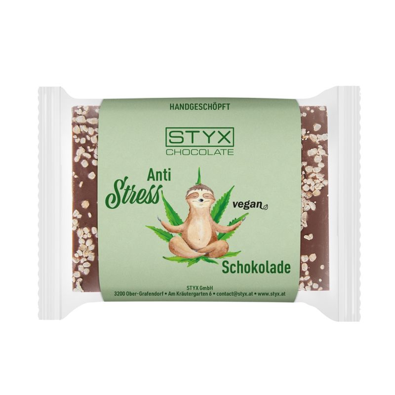 Styx Naturcosmetic Bio Edelbitterschokolade mit Hanfsamen 50g - Anti Stress - Produktbild