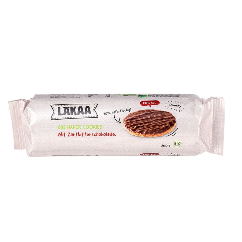 Läkaa Bio Hafercookies mit Zartbitterschokolade - Produktbild