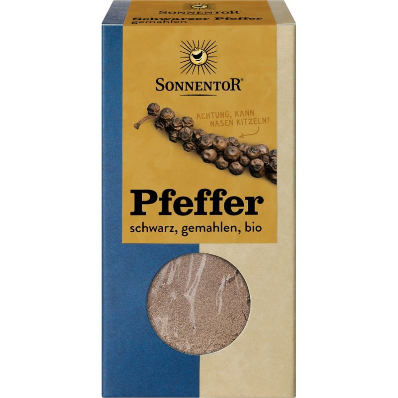 Sonnentor Pfeffer schwarz gemahlen, Packung - Produktbild