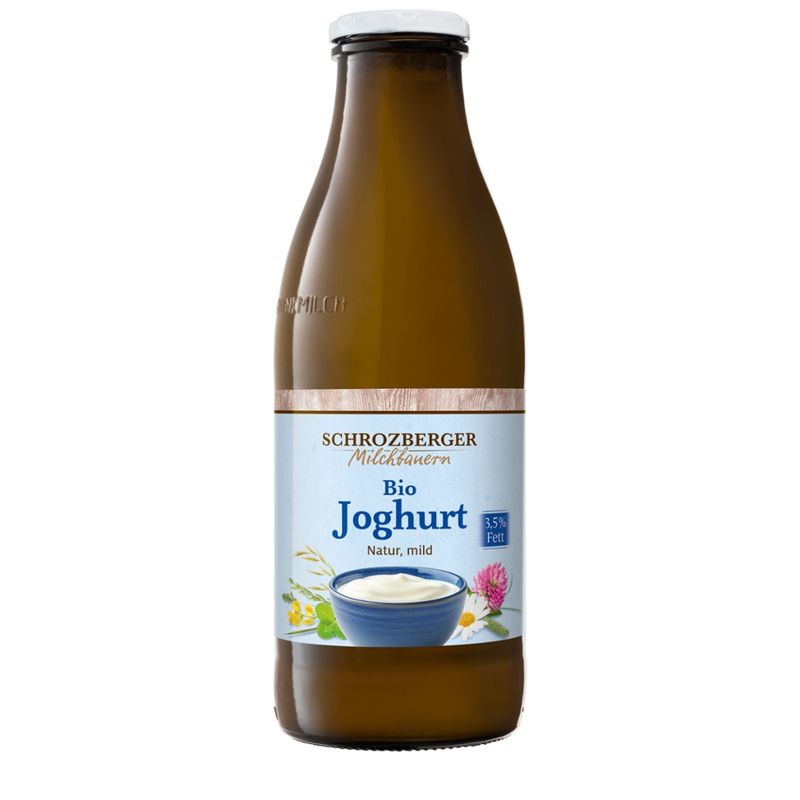 Schrozberger Milchbauern Bio VM Joghurt 3,5% 1kg 1l Flasche - Produktbild