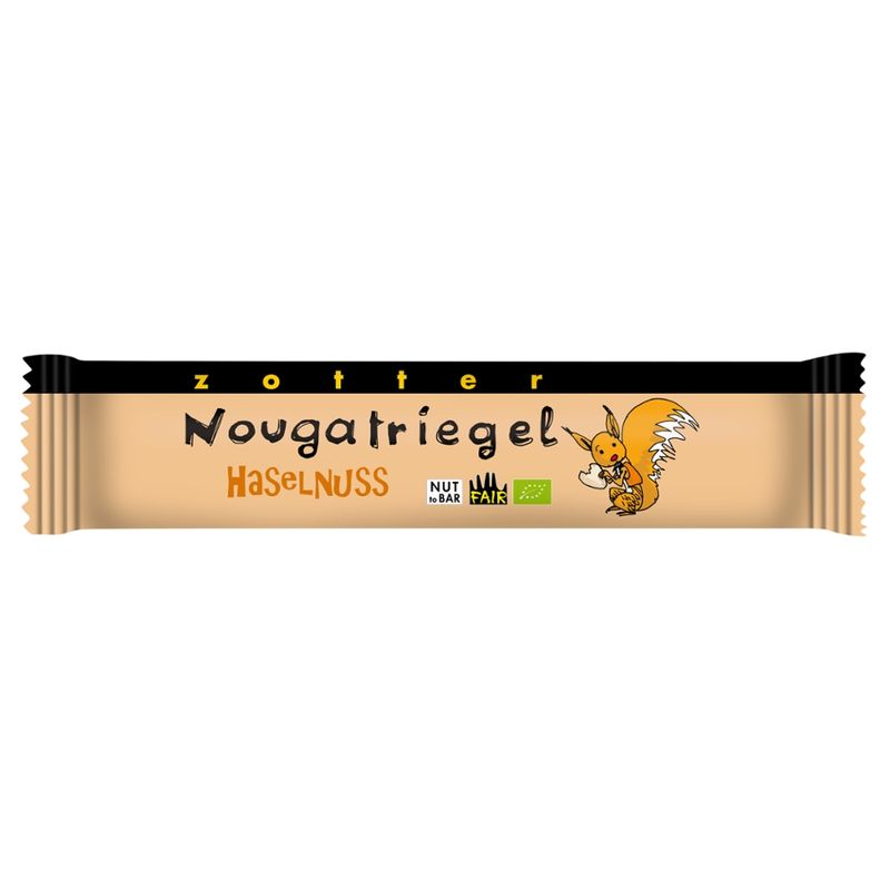 Zotter Schokolade Haselnuss Nougat Riegel - Produktbild