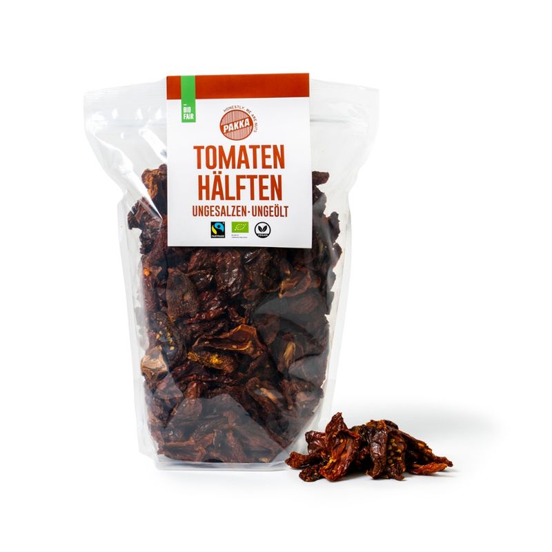 Pakka Tomatenhälften getrocknet, Bio, Fairtrade, 1 kg - Produktbild