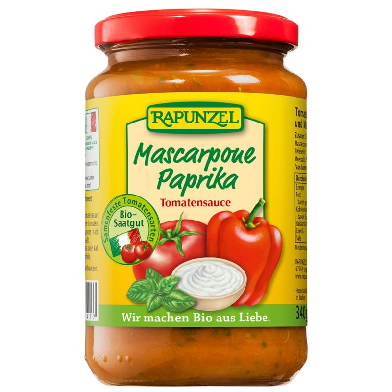 Rapunzel Tomatensauce Mascarpone Paprika - Produktbild
