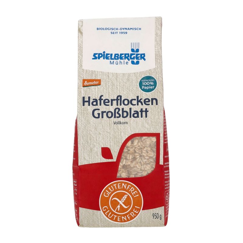 Spielberger Mühle Haferflocken Großblatt, glutenfrei, demeter - Produktbild
