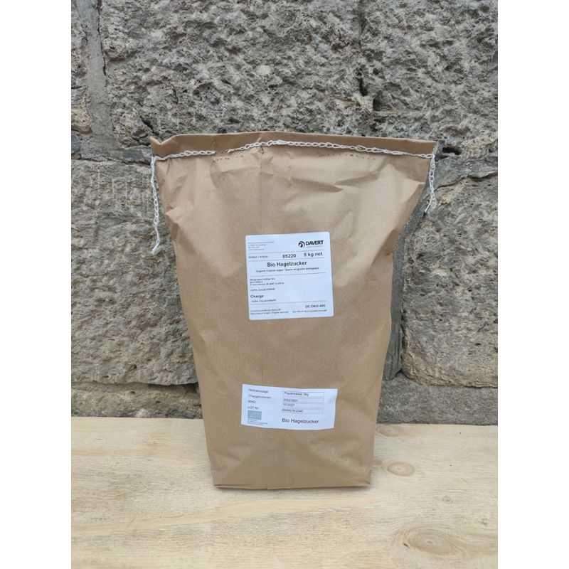 OBEG Bio Hagelzucker aus Rübenzucker weiß, 5 kg - Produktbild