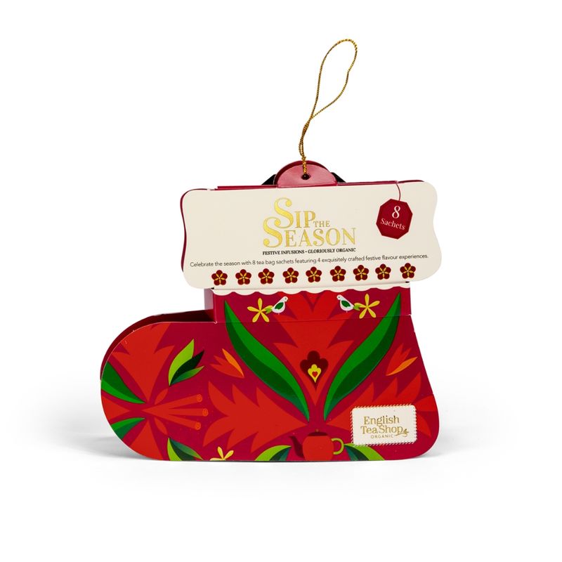 English Tea Shop ETS - Stiefel rot, 8 Teebeutel, BIO - Produktbild