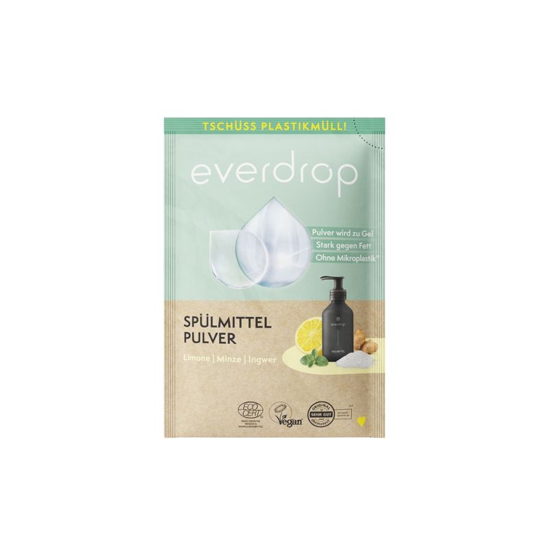 everdrop everdrop Spülmittel Nachfüllsachet 25g - Limone Minze Ingwer - Produktbild