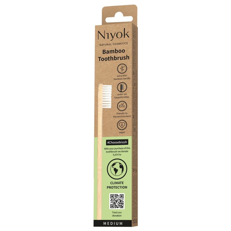 Niyok Choosebrush - Brosse à dents en bambou avec don : Protection du climat - Produktbild