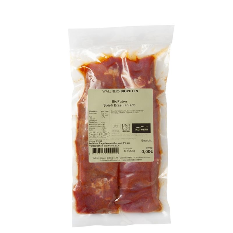 TAGWERK Puten Spieß Brasilianisch Wallners Bioputen - Produktbild