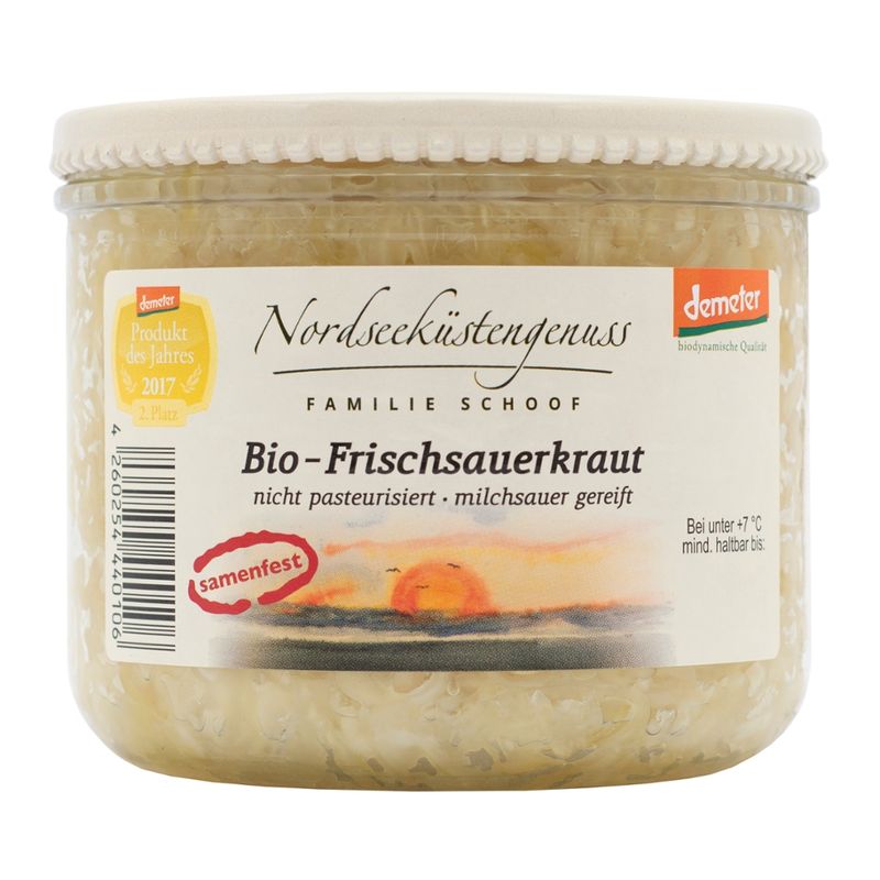 Nordseeküstengenuss Bioaktives Frischsauerkraut im Glas - Produktbild