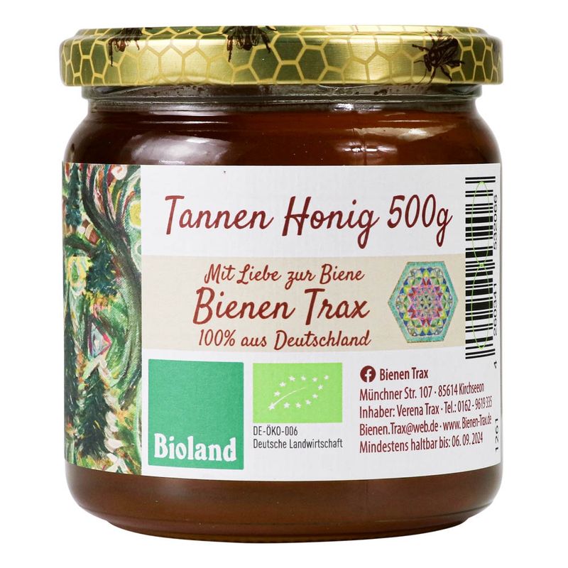 Familienimkerei Bienen-Trax Tannenhonig 500g - Produktbild