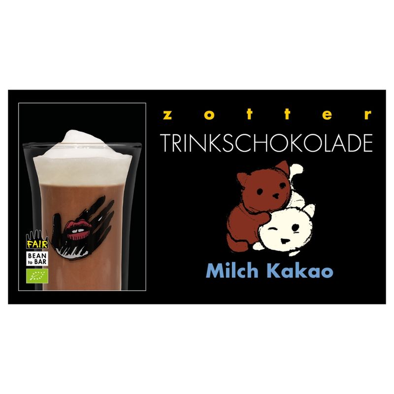 Zotter Schokolade Trinkschokolade – Milch Kakao - Produktbild