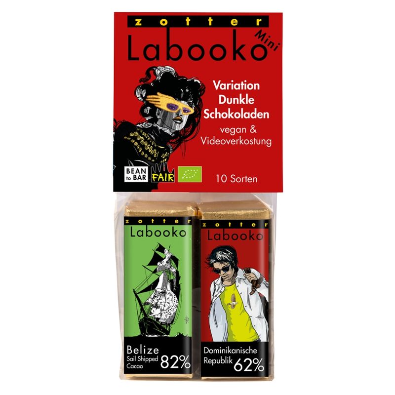 Zotter Schokolade Labooko Mini Variation "Dunkle Schokoladen" - Produktbild