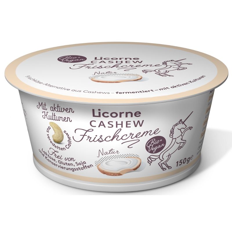Licorne Bio Vegane Cashewfrischcreme Natur - Produktbild