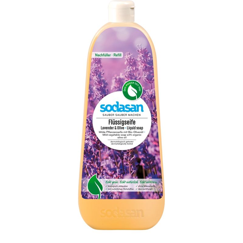 sodasan Liquid Soap Lavender & Olive Refill - Produktbild