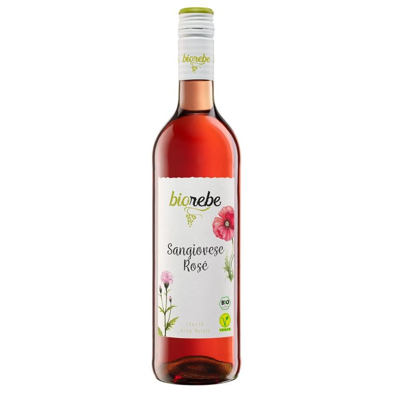 Biorebe Bioweine Biorebe Sangiovese Rosé IGP halbtrocken Biowein + Vegan - Produktbild