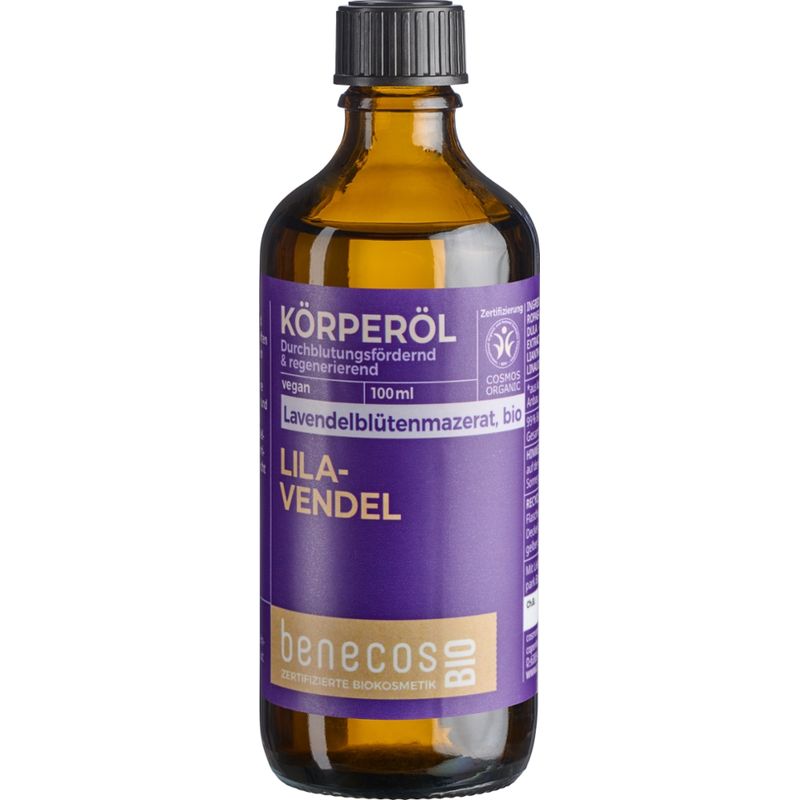 benecos benecosBIO Körperöl Bio-Lavendelblütenmazerat - LILA-VENDEL - Produktbild