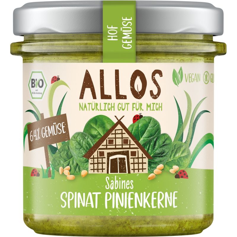 Allos Hof Gemüse Sabines Spinat  Pinienkernen - Produktbild