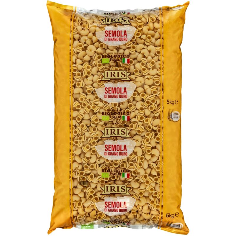 IRIS  Pipe Rigate Hell aus Hartweizen-Nudeln hell 5 kg. - Produktbild