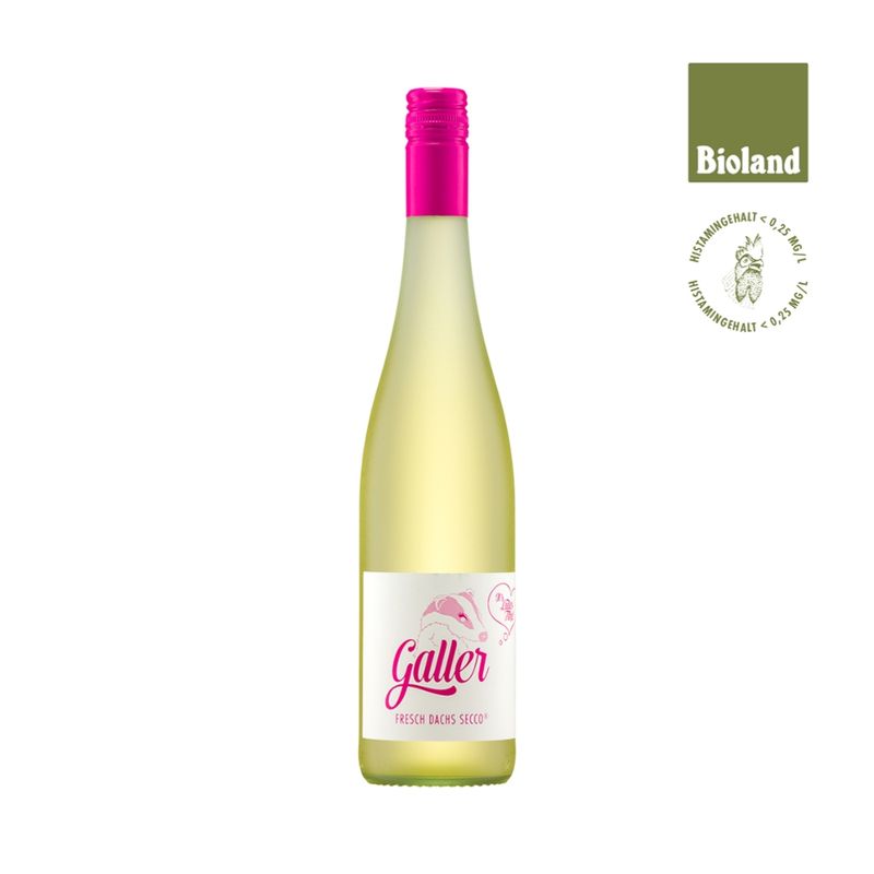 Weingut Galler - Ihr Bioweingut Galler FRESCH DACHS SECCO trocken, vegan, histamingecheckt - Produktbild