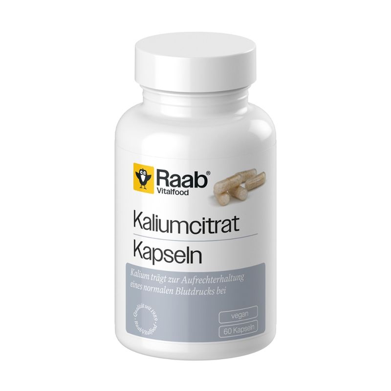 Raab Vitalfood Kaliumcitrat 60 Kapseln à 870 mg - Produktbild