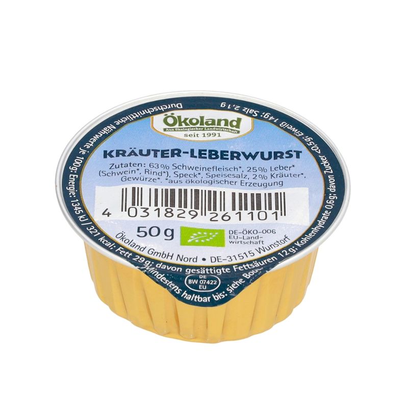 ÖKOLAND Kräuter-Leberwurst in Gourmet-Qualität - Produktbild